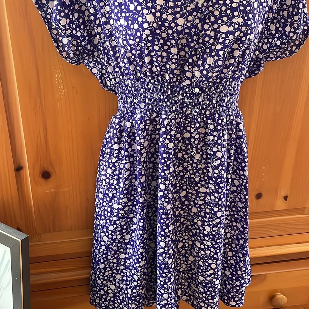 Royal Blue Floral Dress 💙 - Picture 13 of 16